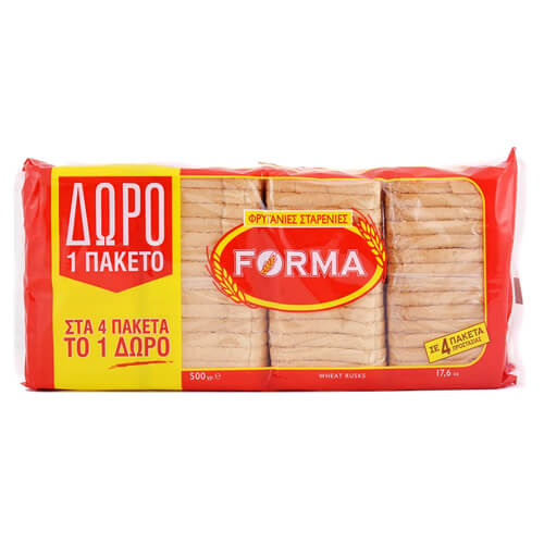 ΦΟΡΜΑ ΦΡΥΓΑΝΙΑ ΣΙΤΟΥ 500gr. - (3+1 ΔΩΡΟ) (ΣΤΑΡΕΝΙΕΣ)