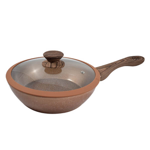 WOODSTONE ΤΗΓΑΝΙ ΒΑΘΥ ΜΕ ΚΑΠΑΚΙ 24cm