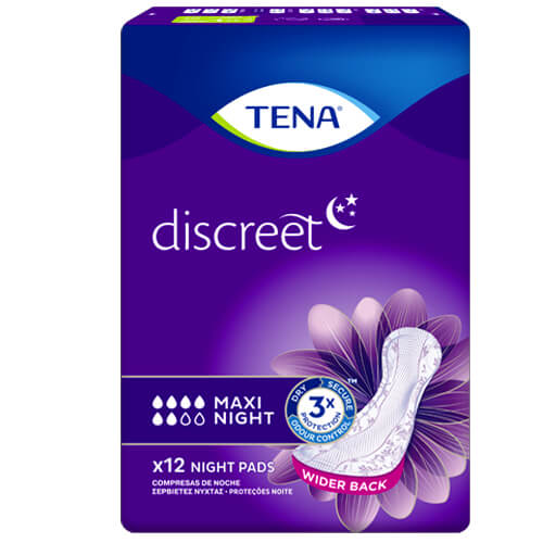 TENA DISCREET MAXI NIGHT (12τεμ.)