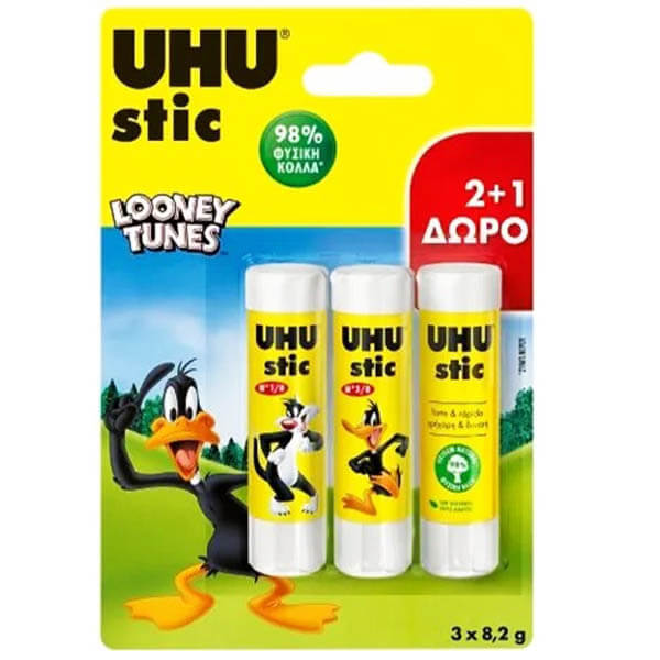 UHU ΚΟΛΛΑ STIC BLISTER (8.2gr) - (2+1 ΔΩΡΟ)