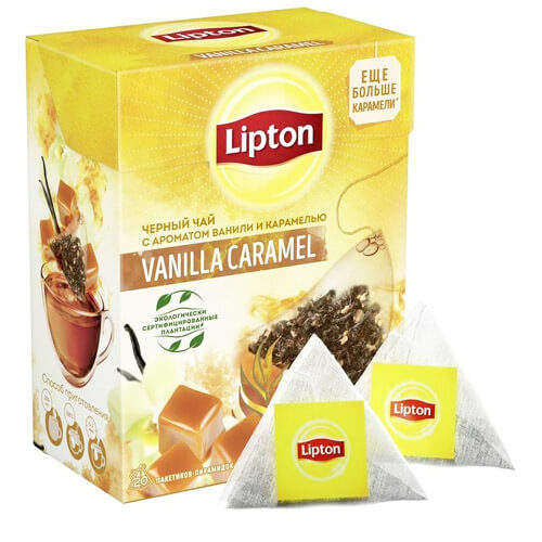 LIPTON ΤΣΑΙ ΜΑΥΡΟ ΠΥΡΑΜΙΔΑ (20x1,7gr.) - (ΚΑΡΑΜΕΛΑ & ΒΑΝΙΛΙΑ)