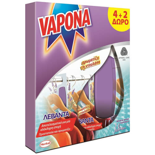 VAPONA ΣΚΟΡΟΚΤΟΝΟ GEL - (LEVANDA) (4+2 ΔΩΡΟ)