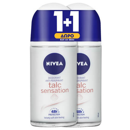 NIVEA ROLL-ON 50ml - (TALC SENSATION) (1+1ΔΩΡΟ)
