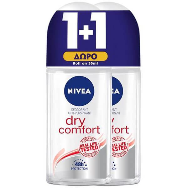 NIVEA ROLL-ON 50ml - (DRY COMFORT) (1+1 ΔΩΡΟ)