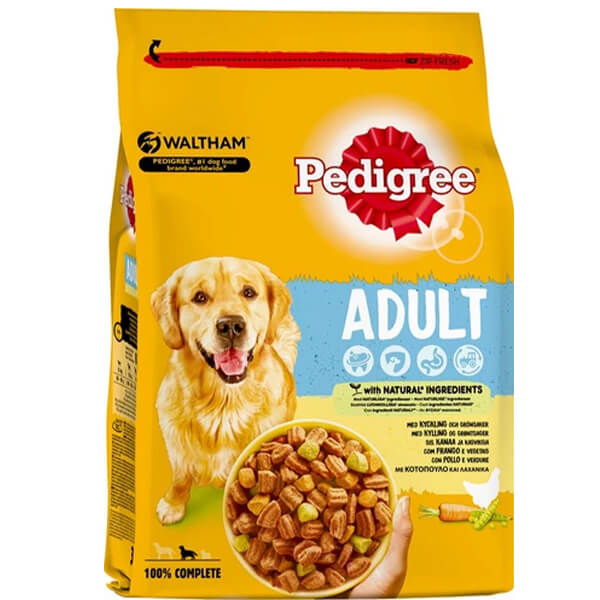 PEDIGREE ΣΚΥΛΟΤΡΟΦΗ 3kg ADULT - (ΚΟΤΟΠΟΥΛΟ & ΛΑΧΑΝΙΚΑ)