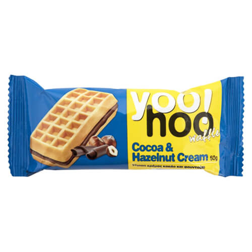 YOOHO ΒΑΦΛΑ 50gr. - (ΚΑΚΑΟ & ΦΟΥΝΤΟΥΚΙ)