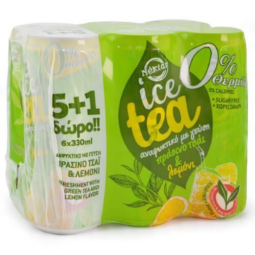 NEKTAR ICE TEA 330ml - (ΠΡΑΣΙΝΟ ΤΣΑΙ) (5 + 1 ΔΩΡΟ)