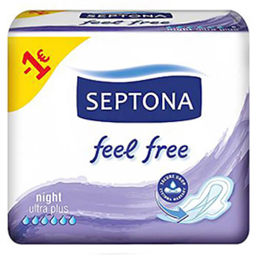 SEPTONA ΣΕΡΒΙΕΤΕΣ FEEL FREE (8τεμ.) - (NIGHT) (-1€)