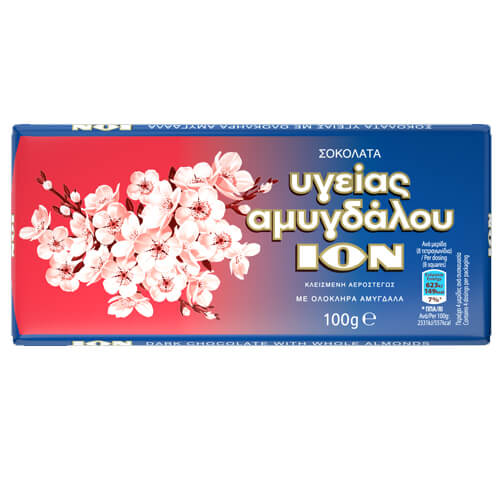 ΙΟΝ ΣΟΚΟΛΑΤΑ ΥΓΕΙΑΣ ΑΜΥΓΔΑΛΟΥ 100gr. - (ΟΛΟΚΛΗΡΑ ΑΜΥΓΔΑΛΑ) (NR 3207)