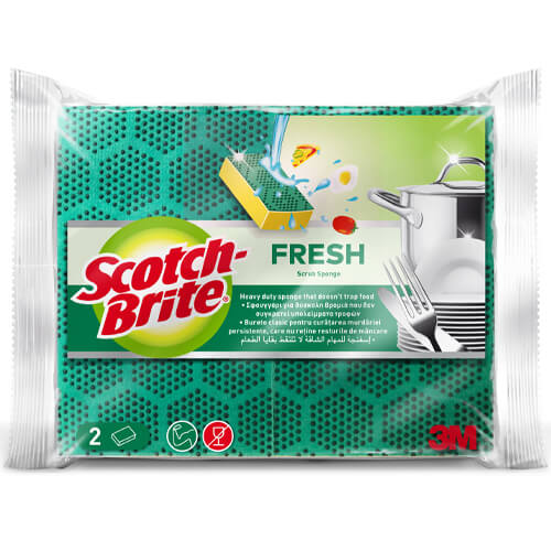 SCOTCH BRITE ΣΦΟΥΓΓΑΡΙ FRESH (2τεμ.) - (ΠΟΛΥ ΔΥΝΑΤΟ)