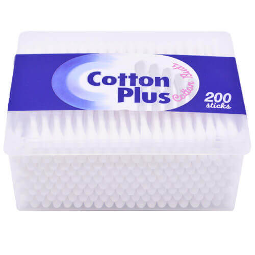 COTTON PLUS ΩΤΟΚΑΘΑΡΙΣΤΕΣ 200τεμ. - (KAΣETINA) (PAPER STICK)