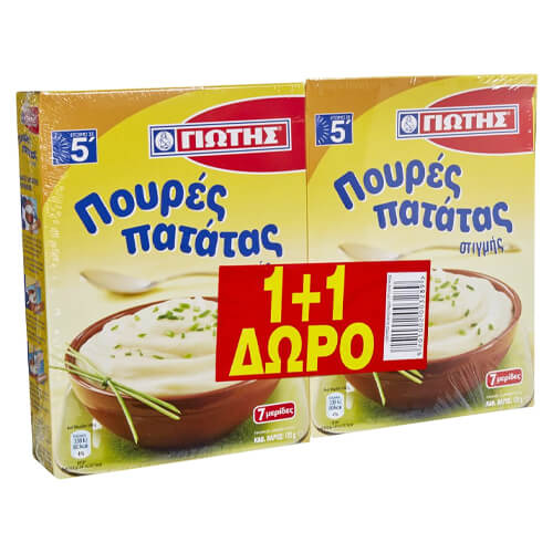 ΓΙΩΤΗΣ ΠΟΥΡΕΣ ΠΑΤΑΤΑΣ 125gr. - (1+1 ΔΩΡΟ)