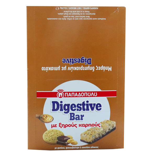 ΠΑΠΑΔΟΠΟΥΛΟΥ DIGESTIVE BARS (10x28gr.) - (ΦΙΣΤΙΚΙΑ, ΣΟΚΟΛΑΤΑ & ΦΙΣΤ/ΤΥΡΟ) (04628)