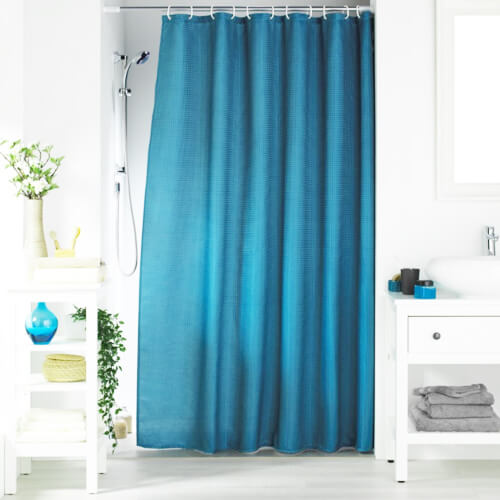ΚΟΥΡΤΙΝΑ ΜΠΑΝΙΟΥ 180x200 100% POLYESTER (BLUE SOTERO )