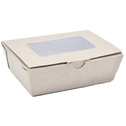 ΚΟΥΤΙ SNACK BOX KRAFT ΜΕ ΠΑΡΑΘΥΡΟ No 3 (20,4x14,2x6)- (50τεμ.)