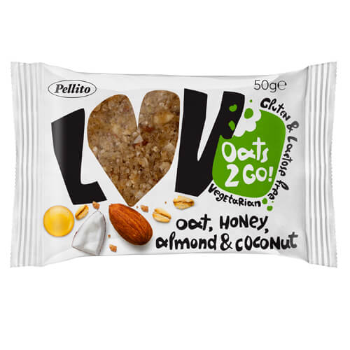 PELLITO LOV OAT ΜΠΑΡΑ 50gr. - (ΜΕΛΙ, ΑΜΥΓΔΑΛΟ & ΚΑΡΥΔΑ)