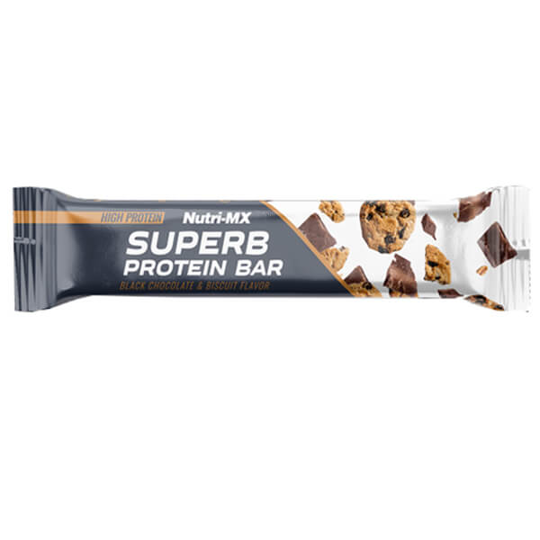 SUPERB ΜΠΑΡΑ ΠΡΩΤΕΙΝΗΣ 60gr. - (ΜΑΥΡΗ ΣΟΚΟΛΑΤΑ-ΜΠΙΣΚΟΤΟ)