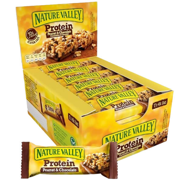 NATURE VALLEY ΤΡΑΓΑΝΗ ΜΠΑΡΑ ΠΡΩΤΕΪΝΗΣ ΜΕ ΣΟΚΟΛΑΤΑ ΦΥΣΤΙΚΙΑ 12x40gr