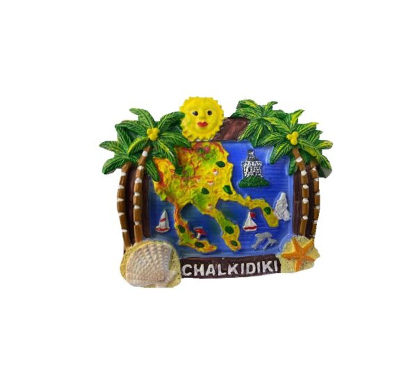 Tουριστικό μαγνητάκι Souvenir – Σετ 12pcs - Resin Magnet - Chalkidiki - 678071