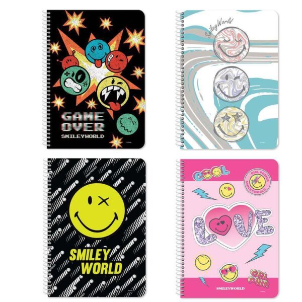ΤΕΤΡΑΔΙΟ ΣΠΙΡΑΛ A4 2Θ 60Φ SMILEYWORLD