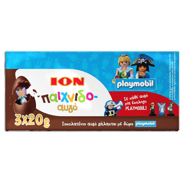 ΙΟΝ ΑΥΓΟ ΣΟΚΟΛΑΤΕΝΙΟ ΓΑΛΑΚΤΟΣ 3x20gr. - (9400)