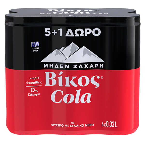 ΒΙΚΟΣ COLA ZERO ΚΟΥΤΙ 330ml - (5+1 ΔΩΡΟ)