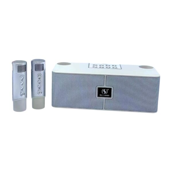 Ασύρματο ηχείο Bluetooth με 2 μικρόφωνα Karaoke - YS-204 - 887202 - Silver