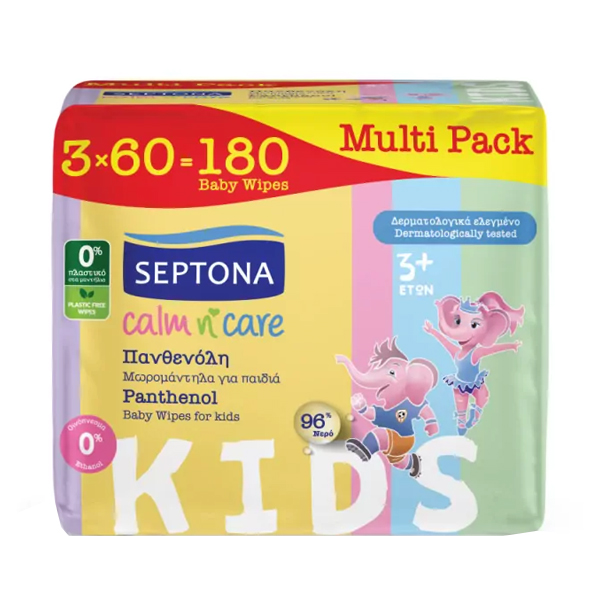 SEPTONA ΜΩΡΟΜΑΝΤΗΛΑ CALM N' CARE (3x60τεμ.) - (KIDS) (ΠΑΝΘΕΝΟΛΗ)
