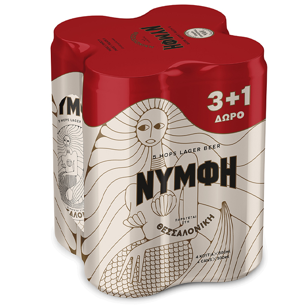ΝΥΜΦΗ ΜΠΥΡΑ ΚΟΥΤΙ (4x500ml) - (3+1 ΔΩΡΟ)