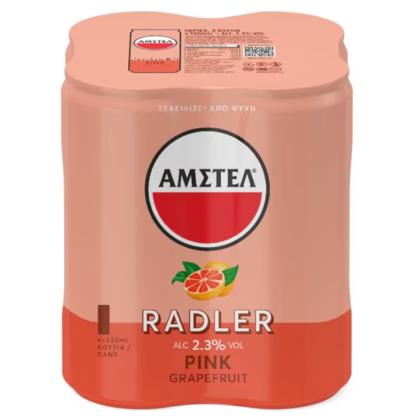 AMSTEL RADLER PINK GRAPEFRUIT ΜΠΥΡΑ ΚΟΥΤΙ SLK (4x330ml)