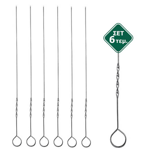 TNS ΣΟΥΒΛΑ BBQ ΣΕΤ 38cm (6τεμ.) - (BBQ11-5131B-6CS)