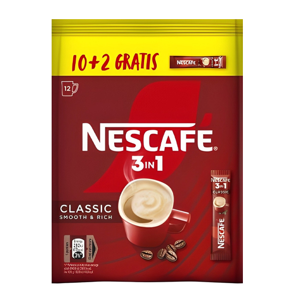 NESCAFE CLASSIC STICK 3in1 - (12x15.5gr.) (10+2 ΔΩΡΟ)