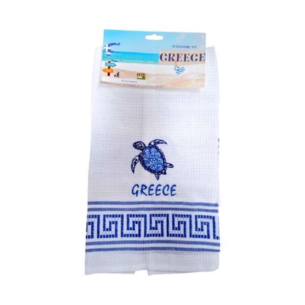 Πετσέτα ποτηρόπανο Souvenir με κέντημα - Σετ 12pcs - Greece - 416044