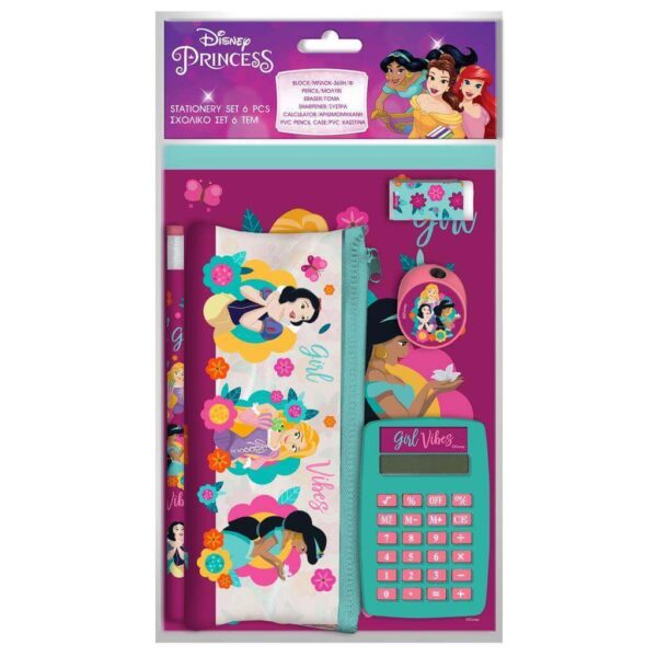 ΣΧΟΛΙΚΟ ΣΕΤ DISNEY PRINCESS ΜΕ ΚΟΜΠΙΟΥΤΕΡΑΚΙ 6 ΤΜΧ.
