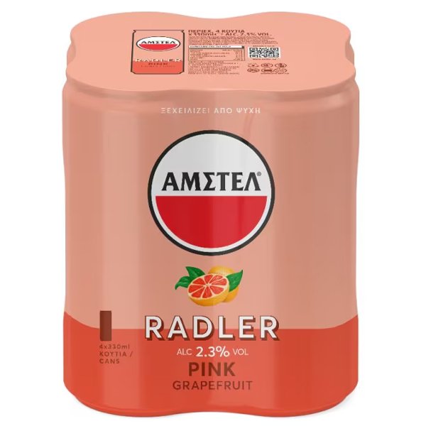 AMSTEL RADLER PINK GRAPEFRUIT ΜΠΥΡΑ ΚΟΥΤΙ SLK (4x330ml)