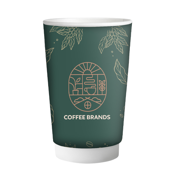 ΠΟΤΗΡΙ ΧΑΡΤΙΝΟ COFFEE BRANDS (DOUBLE WALL) (12οz) - (25τεμ.)