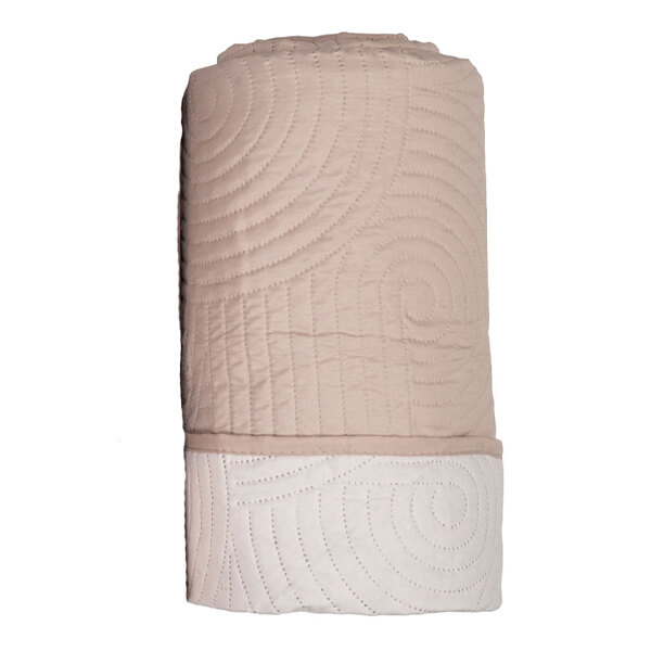 FLAMINGO ΚΟΥΒΕΡΛΙ ULTRASONIC CHIC (220x240cm) - (BEIGE-NATURAL) (100% MICROFIBRE)