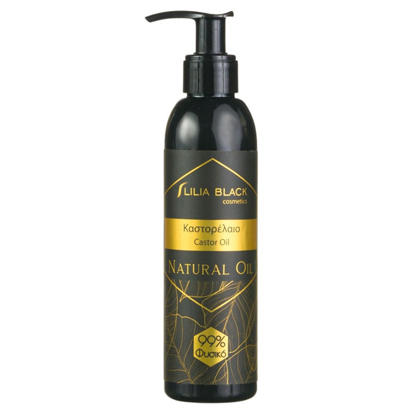 LILIA BLACK 99% ΦΥΣΙΚΟ ΚΑΣΤΟΡΕΛΑΙΟ 200ml -  (ΠΡΟΣΩΠΟ - ΣΩΜΑ - ΜΑΛΛΙΑ)