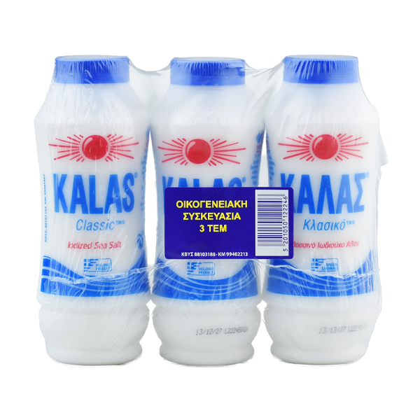 ΚΑΛΑΣ ΚΛΑΣΙΚΟ ΑΛΑΤΙ 3x400gr. - (ΟΙΚΟΓΕΝΕΙΑΚΗ ΣΥΣΚΕΥΑΣΙΑ)