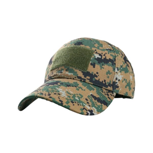 Ανδρικό καπέλο jockey στρατιωτικού τύπου - M02 - 270607 - Green/Brown
