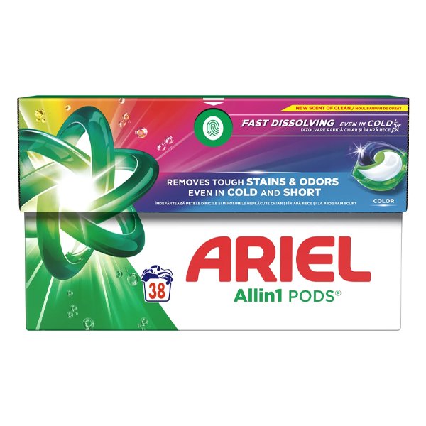 ARIEL ΥΓΡΕΣ ΚΑΨΟΥΛΕΣ ALL IN 1  (38τεμ.) - (COLOR)