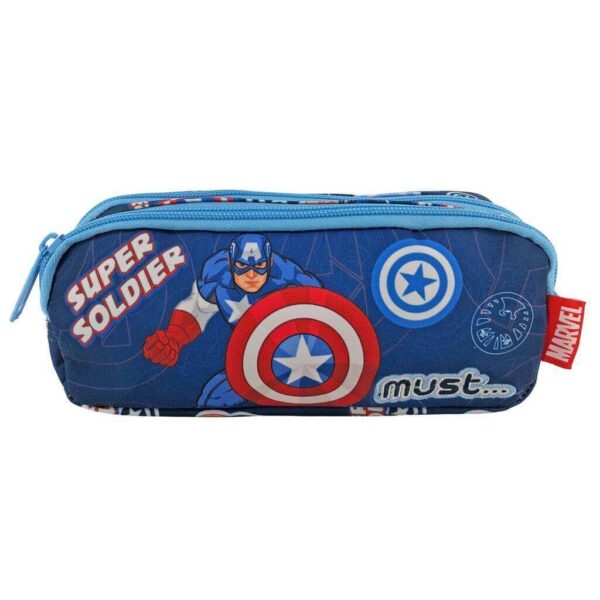ΣΧΟΛΙΚΗ ΚΑΣΕΤΙΝΑ ΒΑΡΕΛΑΚΙ AVENGERS CAPTAIN AMERICA SUPER SOLDIER MUST 2 ΘΗΚΕΣ
