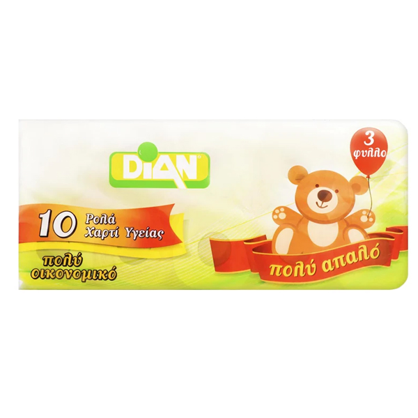 DIAN ΧΑΡΤΙ ΥΓΕΙΑΣ ECONOMY 3ply - (85gr. x 10ΡΟΛΛA)