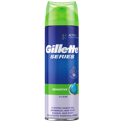 GILLETTE GEL ΞΥΡΙΣΜΑΤΟΣ SERIES 200ml - (3x SENSITIVE) (ALOE VERA)