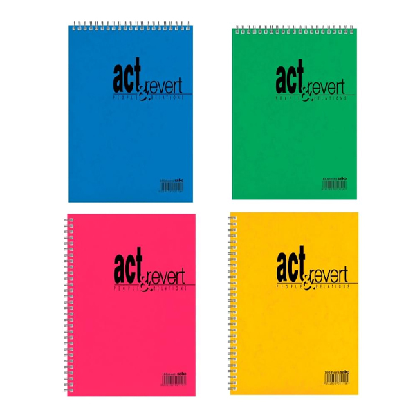 ACT & REVERT ΤΕΤΡΑΔΙΟ ΣΠΙΡΑΛ 2ΘΕΜΑΤΑ/160ΦΥΛΛΩΝ (10x14cm)