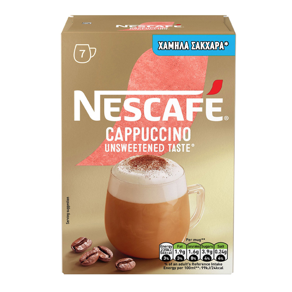 NESCAFE CAPPUCCINO UNSWEETENED TASTE (6x99.4gr)