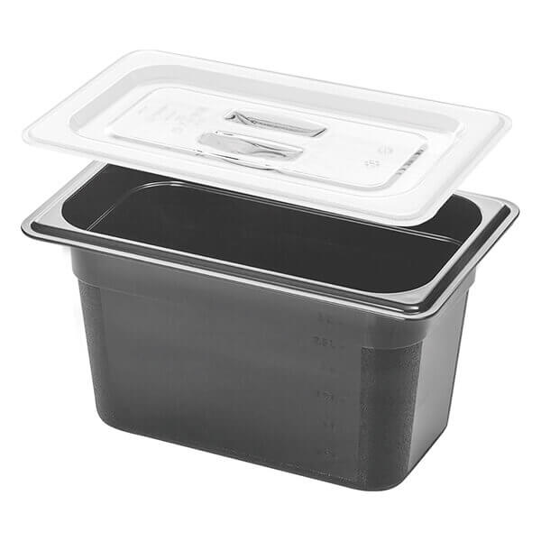 ΔΟΧΕΙΟ PC GN1/4-20cm ΜΑΥΡΟ GNP-14200/Β (ΧΩΡΙΣ ΚΑΠΑΚΙ)