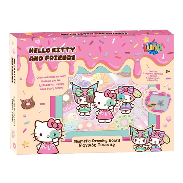 ΠΙΝΑΚΑΣ ΓΡΑΨΕ ΣΒΗΣΕ HELLO KITTY AND FRIENDS 38X3X28 ΕΚ.