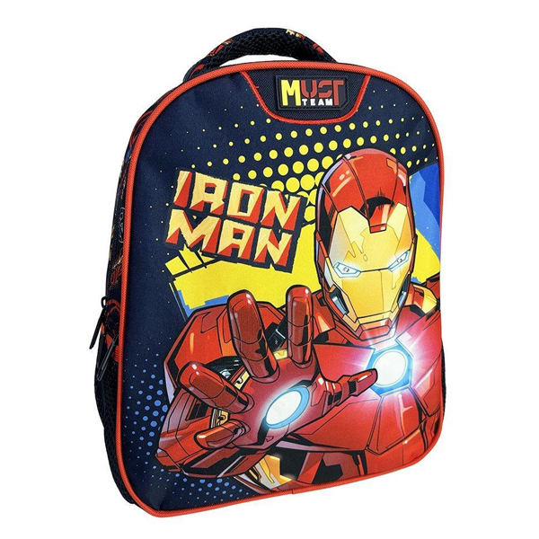 ΣΧΟΛΙΚΗ ΤΣΑΝΤΑ ΠΛΑΤΗΣ ΝΗΠΙΟΥ AVENGERS IRON MAN MUST TEAM 2 ΘΗΚΕΣ