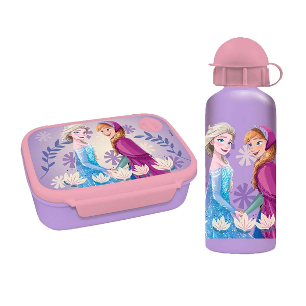 ΣΕΤ ΦΑΓΗΤΟΥ DISNEY FROZEN ΦΑΓΗΤΟΔΟΧΕΙΟ 800ML-ΠΑΓΟΥΡΙ ΑΛΟΥΜΙΝΙΟΥ 500ML